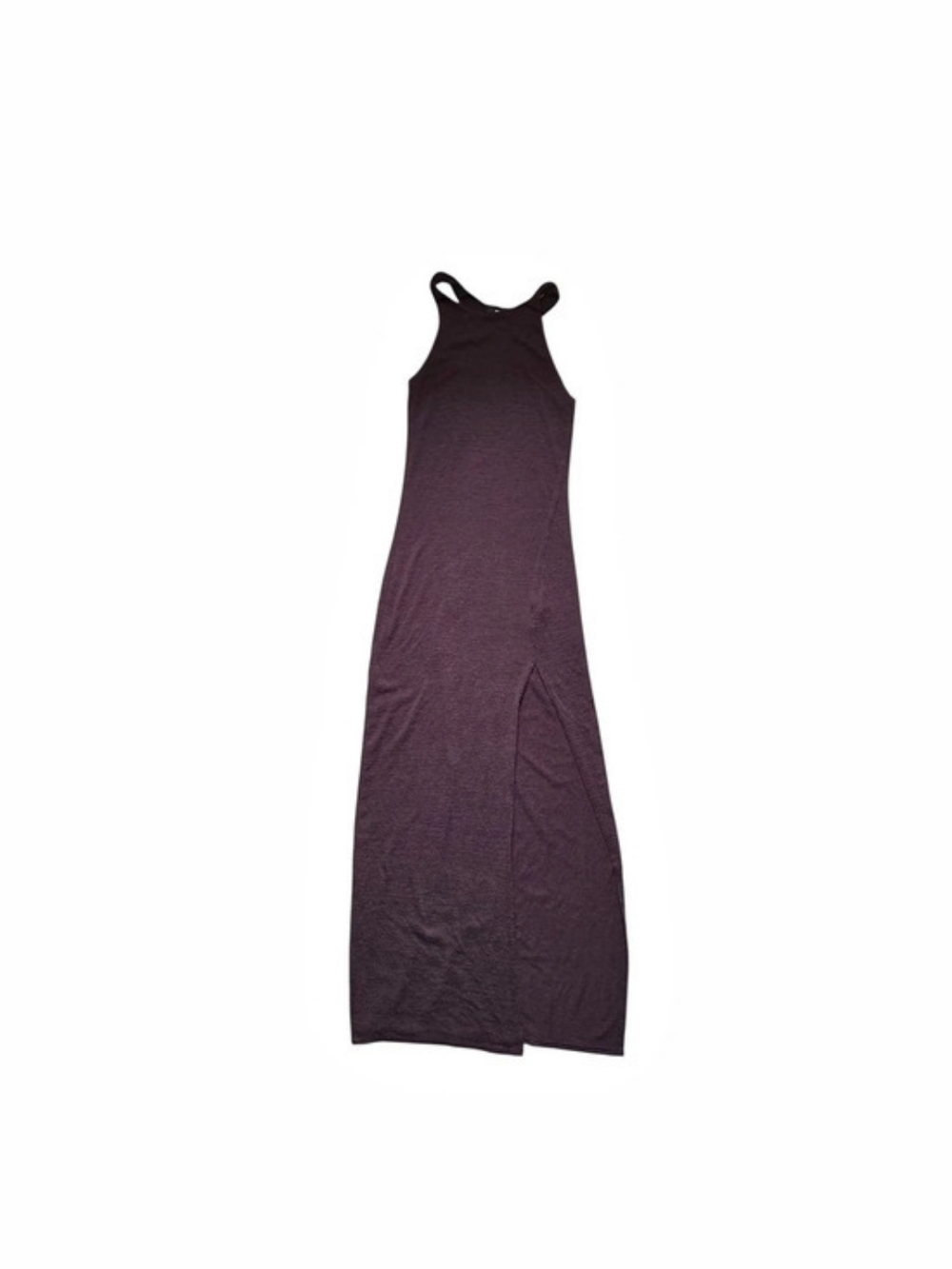 Wilfred Free Aritzia High Neck Racerback Maxi Dress Slit Maroon Burgundy XXS